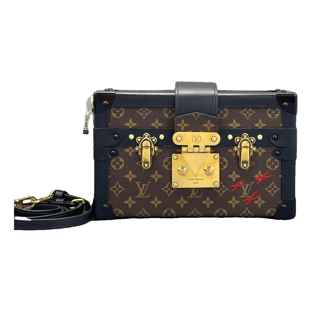 Petite Malle vinyl crossbody bag
