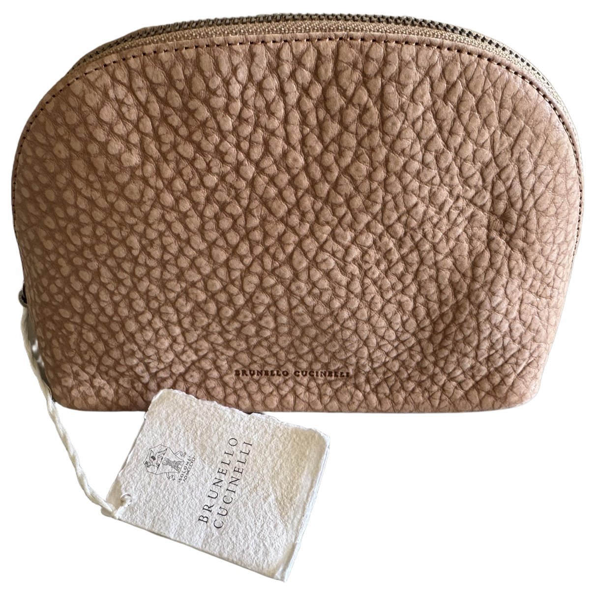 Leather clutch bag