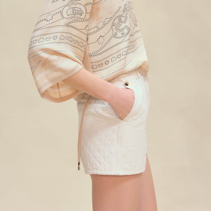 Blanc Perle "Candy Libris" Long-sleeve Twillaine T-shirt Sweater