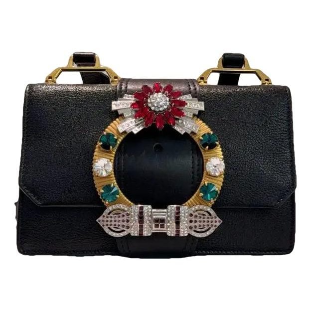Miu Lady leather handbag