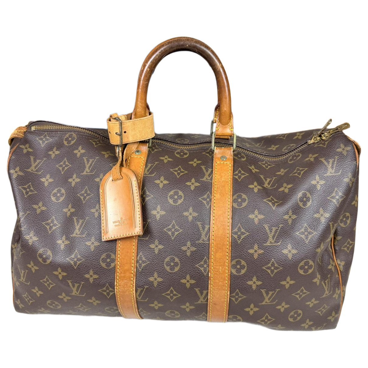 Keepall leather travel bag