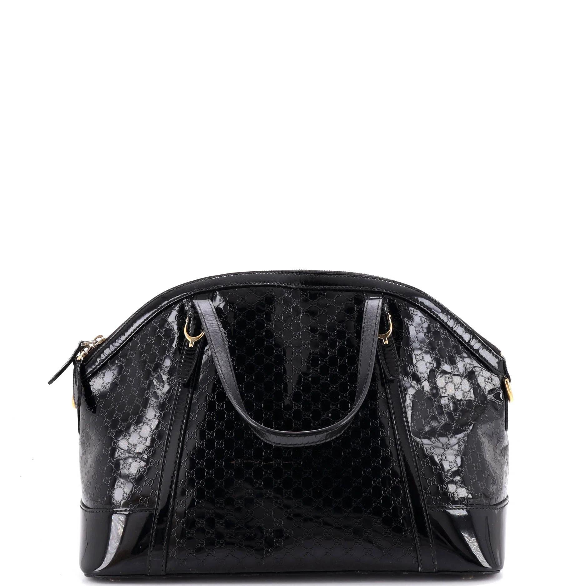 Patent leather handbag
