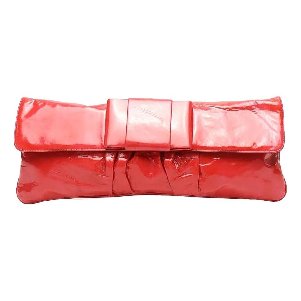 Leather clutch bag