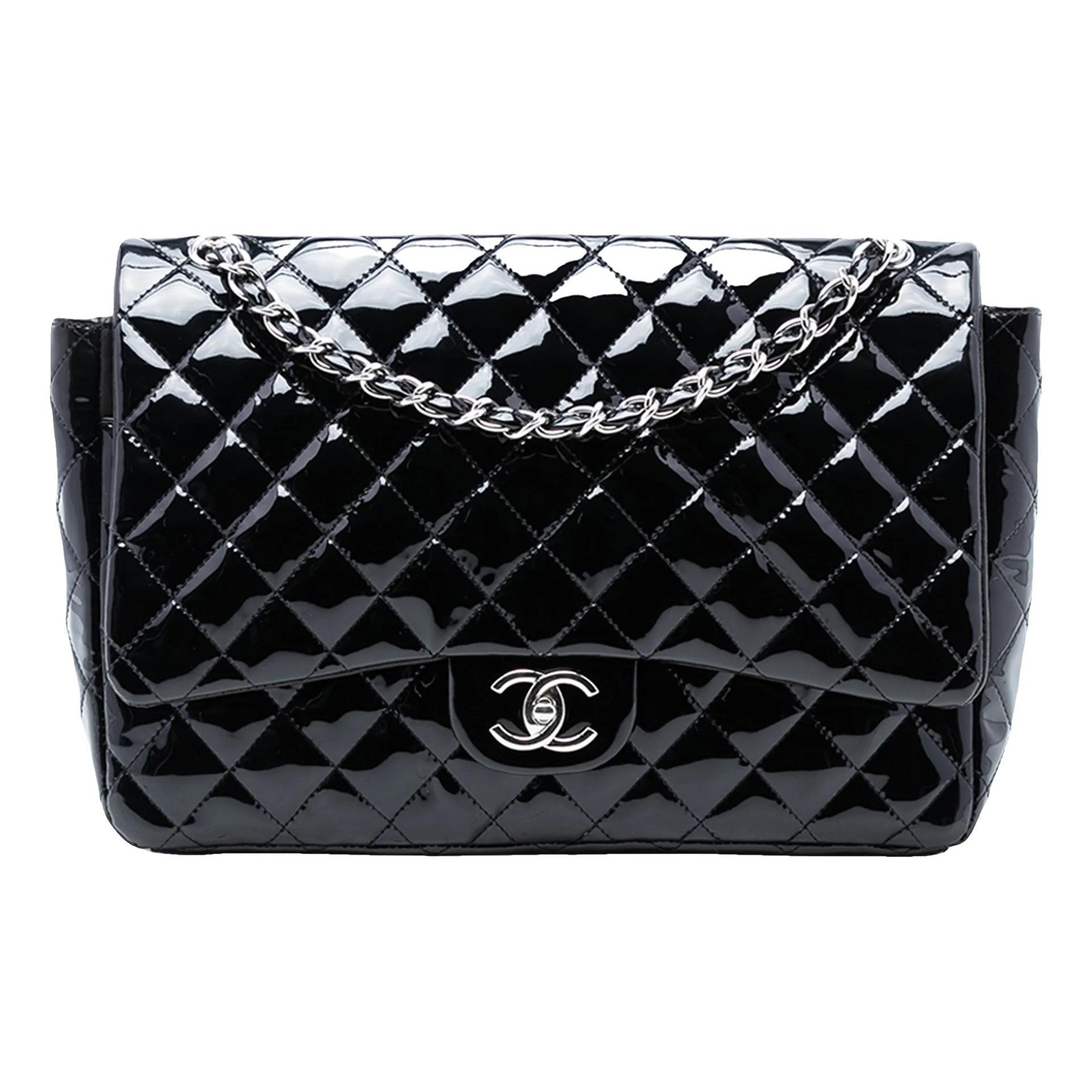 Patent leather handbag