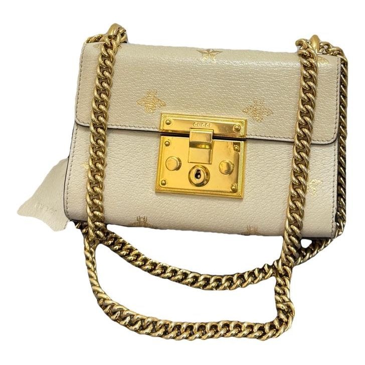 Padlock leather handbag