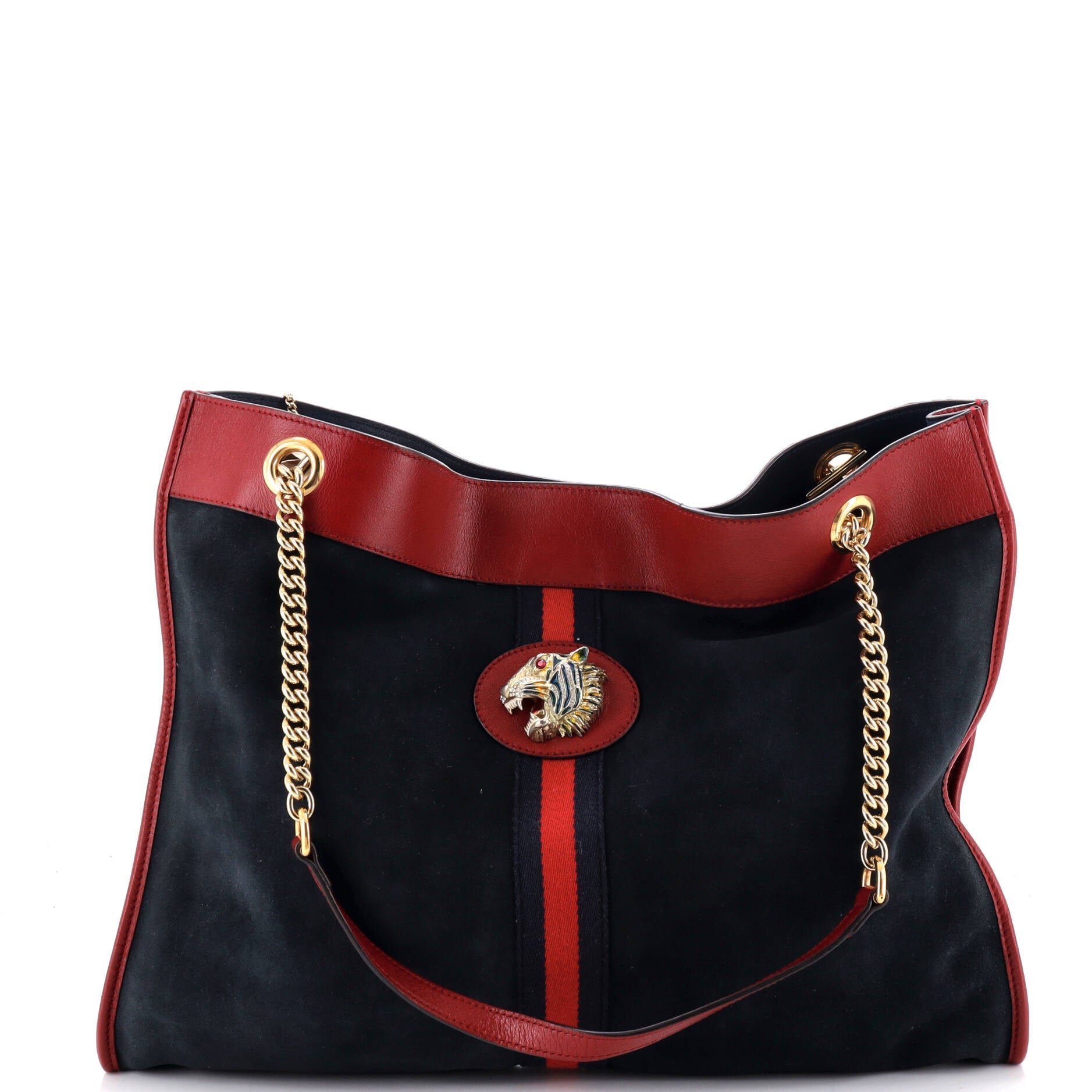 Rajah Chain Tote Suede Large