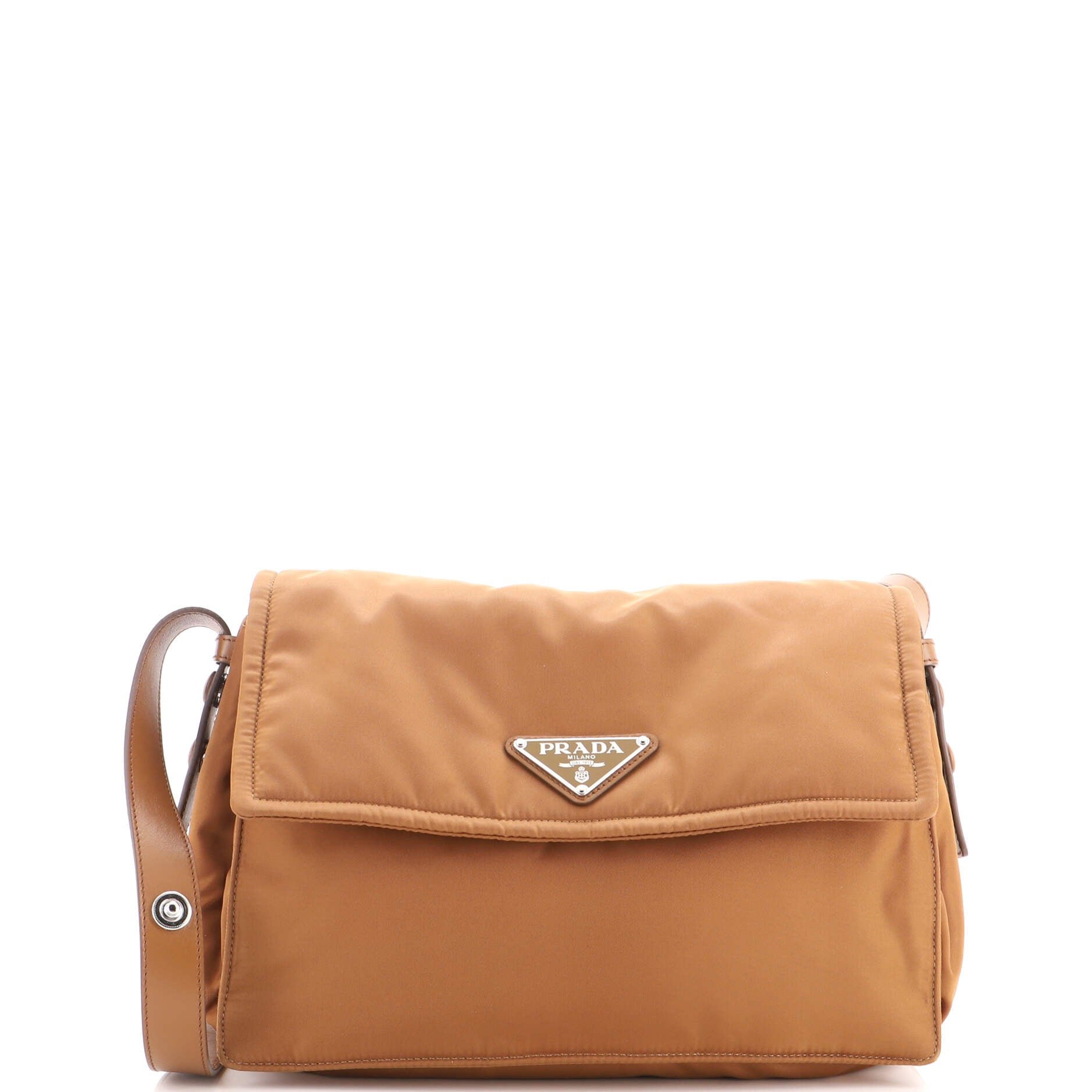 Padded Flap Shoulder Bag Re-Nylon Medium