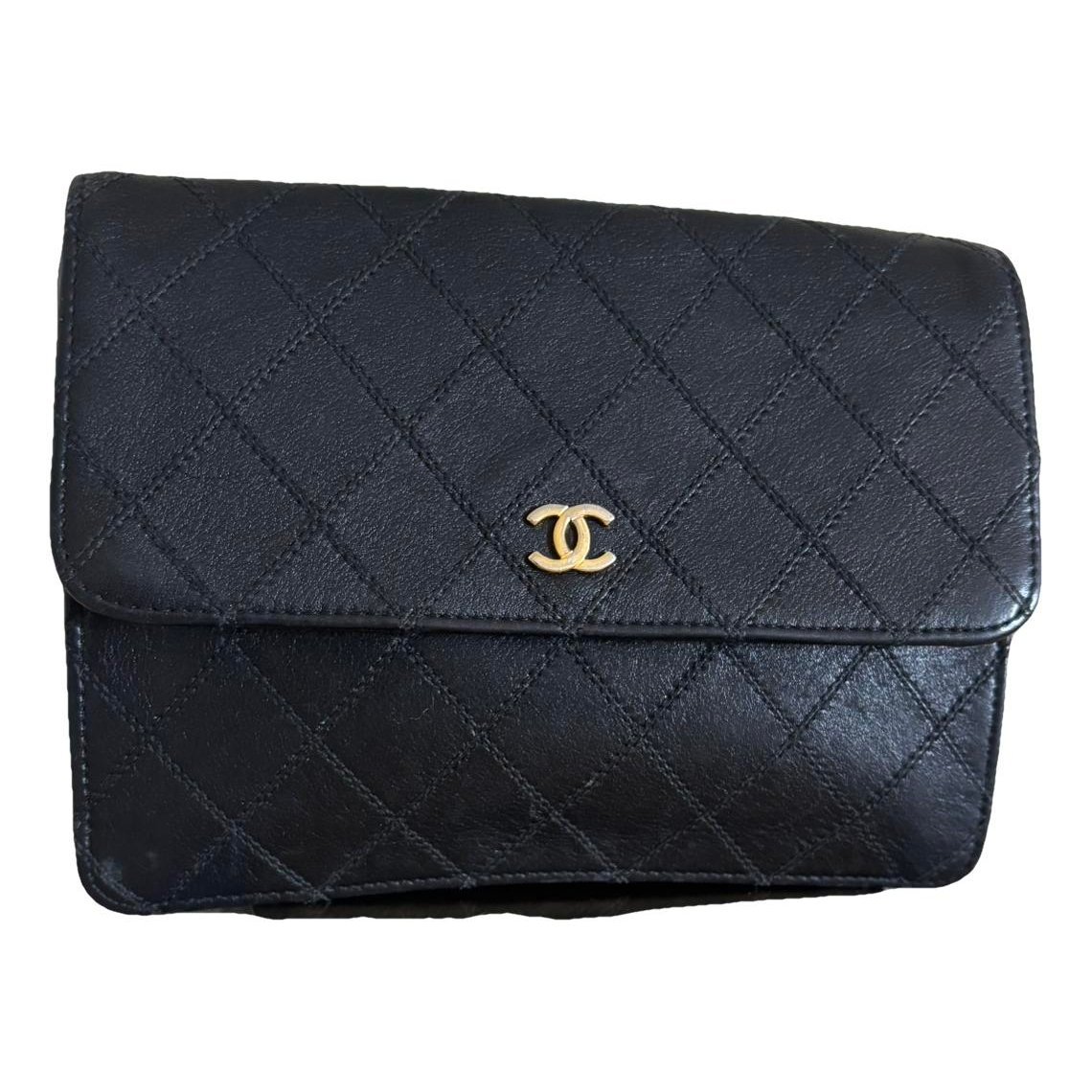 Leather clutch bag