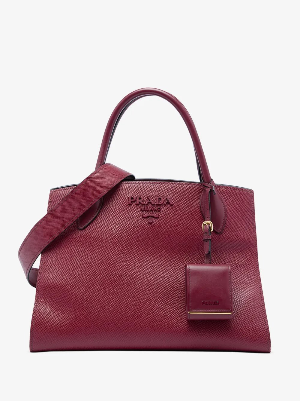 2010-2026 Medium Saffiano Cuir Monochrome Top Handle Tote satchel