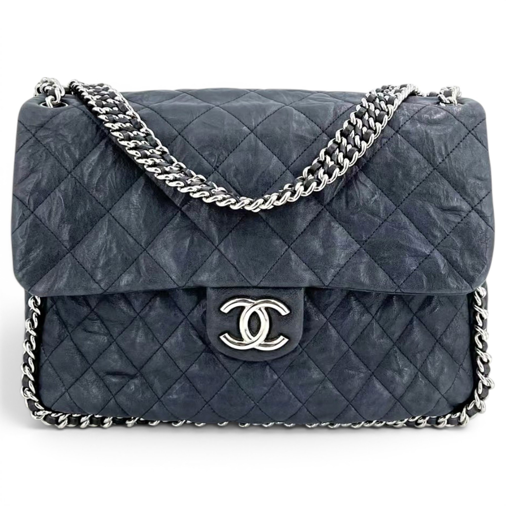 Chain Around leather crossbody bag