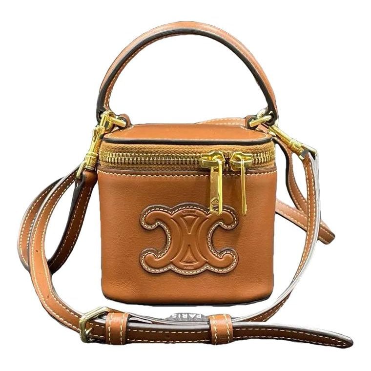 Tambour leather crossbody bag