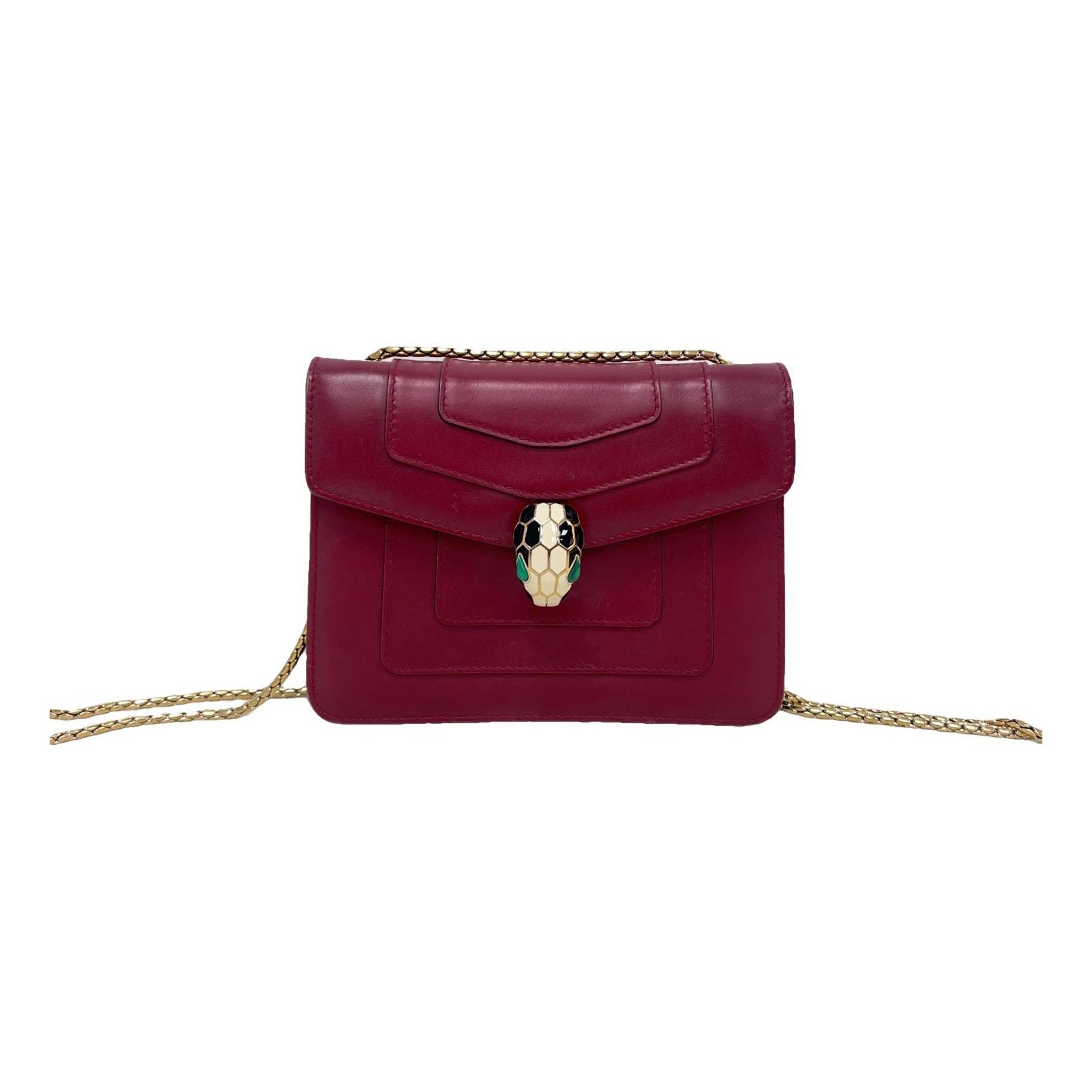 Serpenti leather handbag