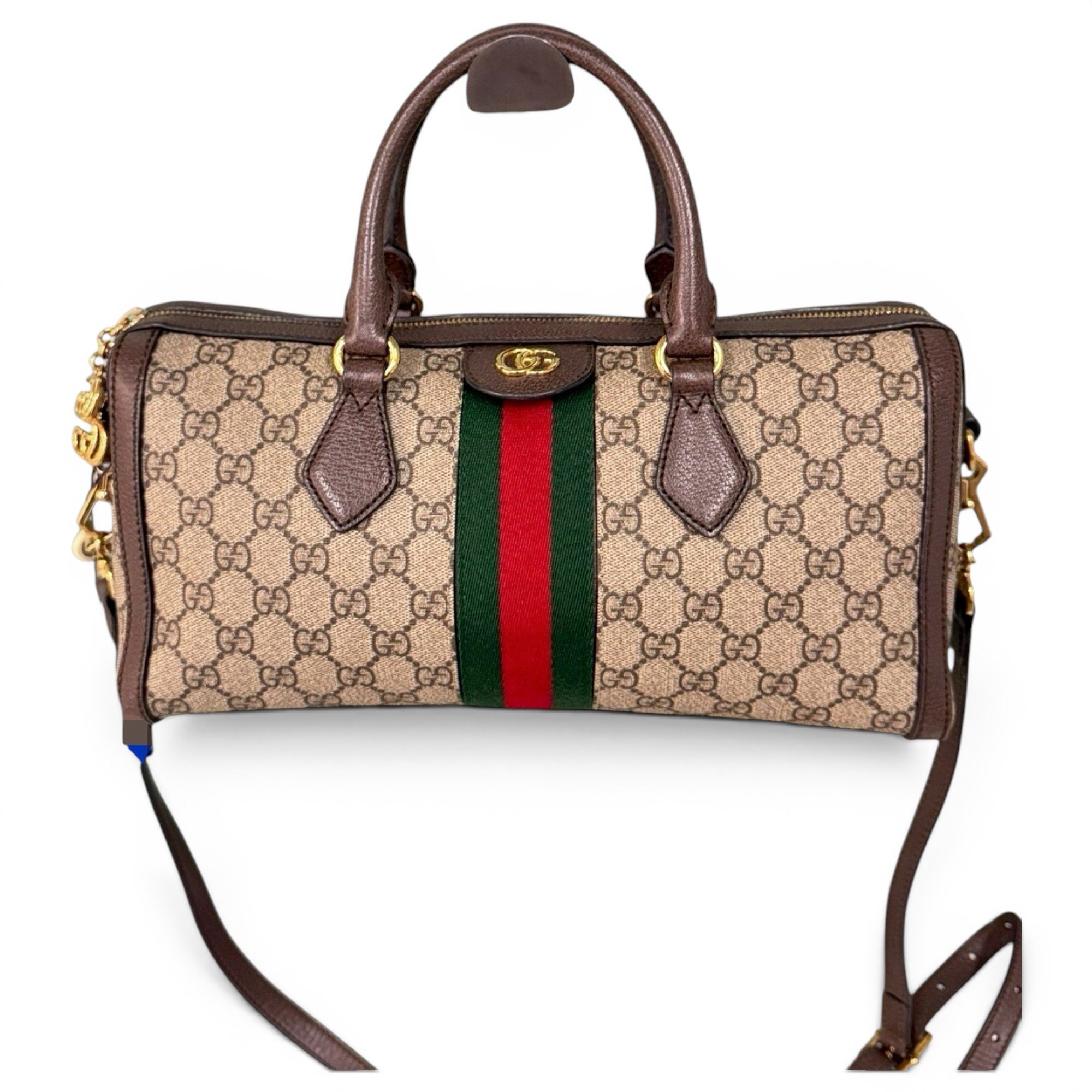 Ophidia Boston leather handbag