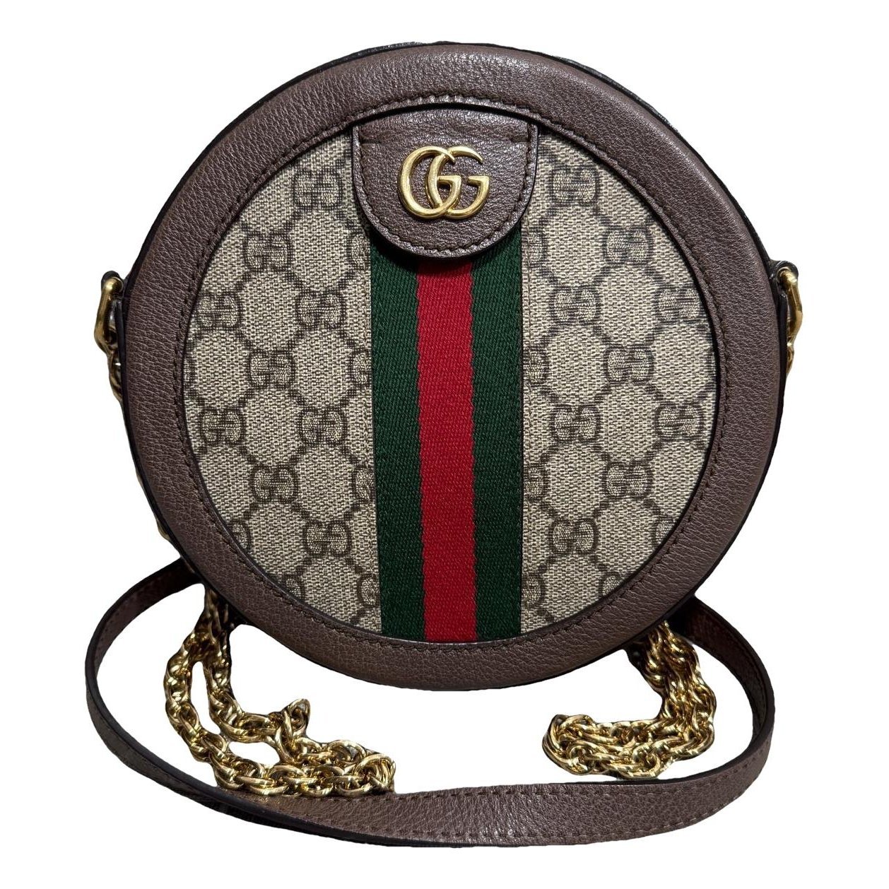 Ophidia Round leather handbag