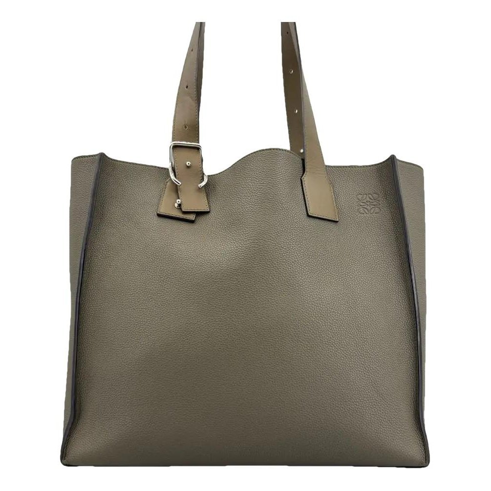 Buckle Tote leather handbag