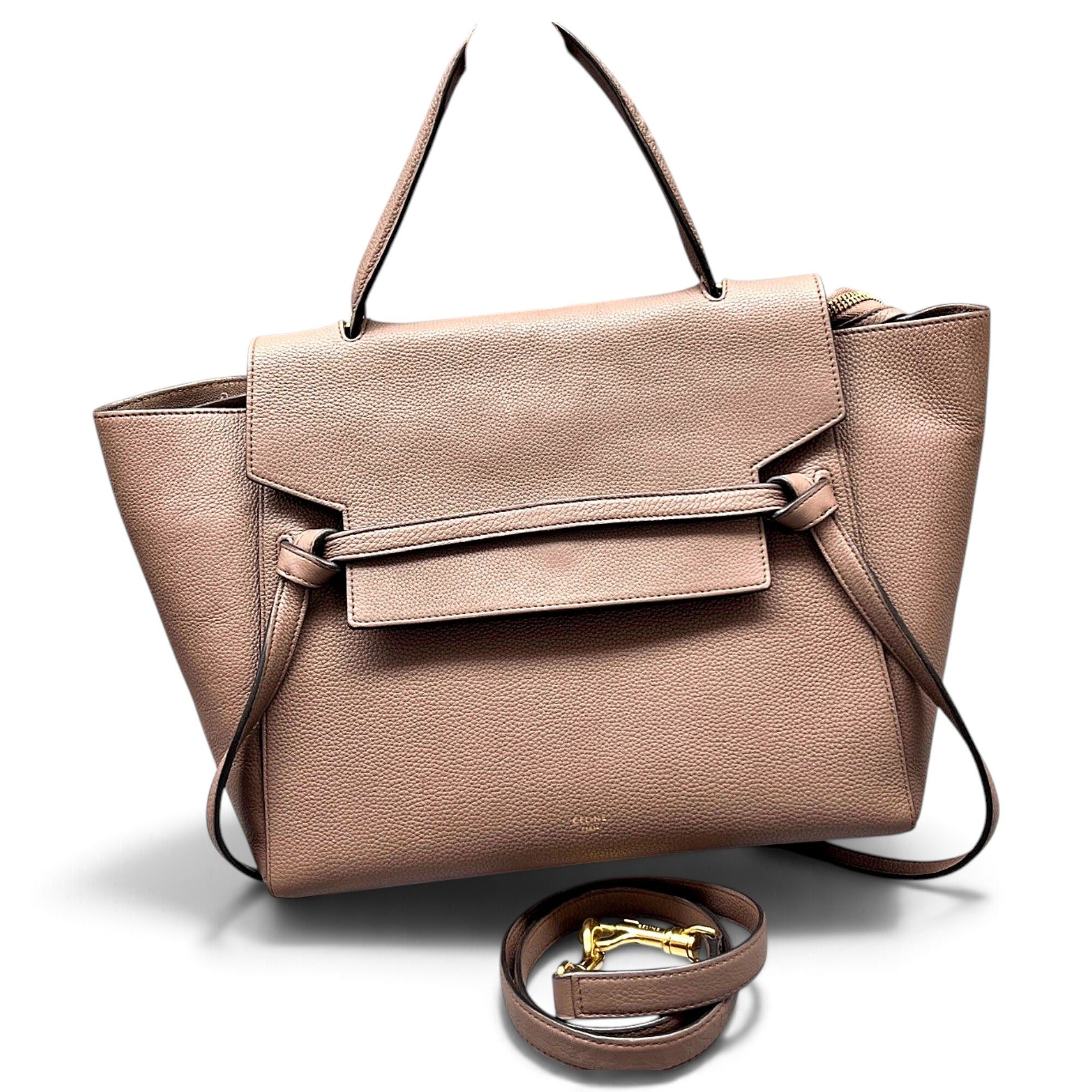 Belt leather handbag