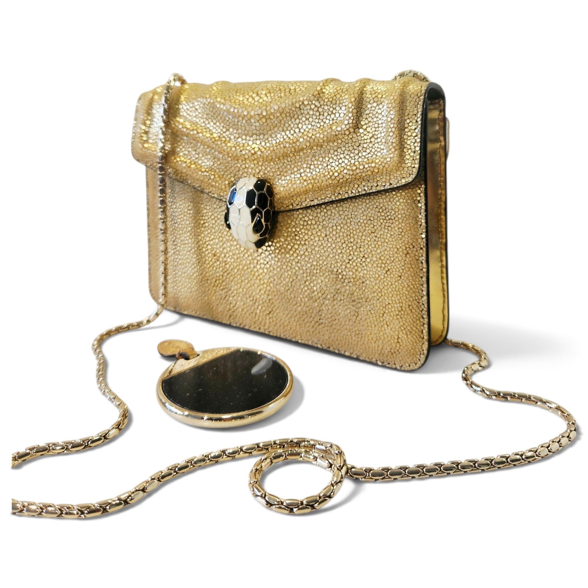 Serpenti leather handbag