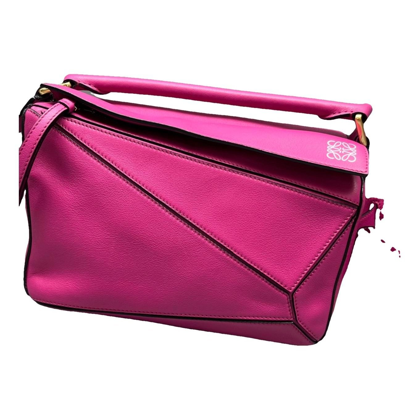 Puzzle leather handbag