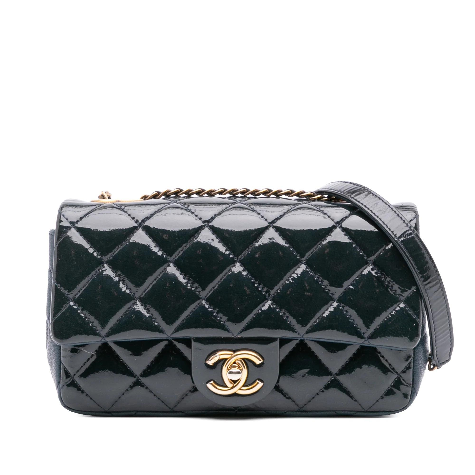 Patent leather handbag