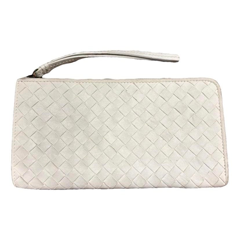 Leather clutch bag