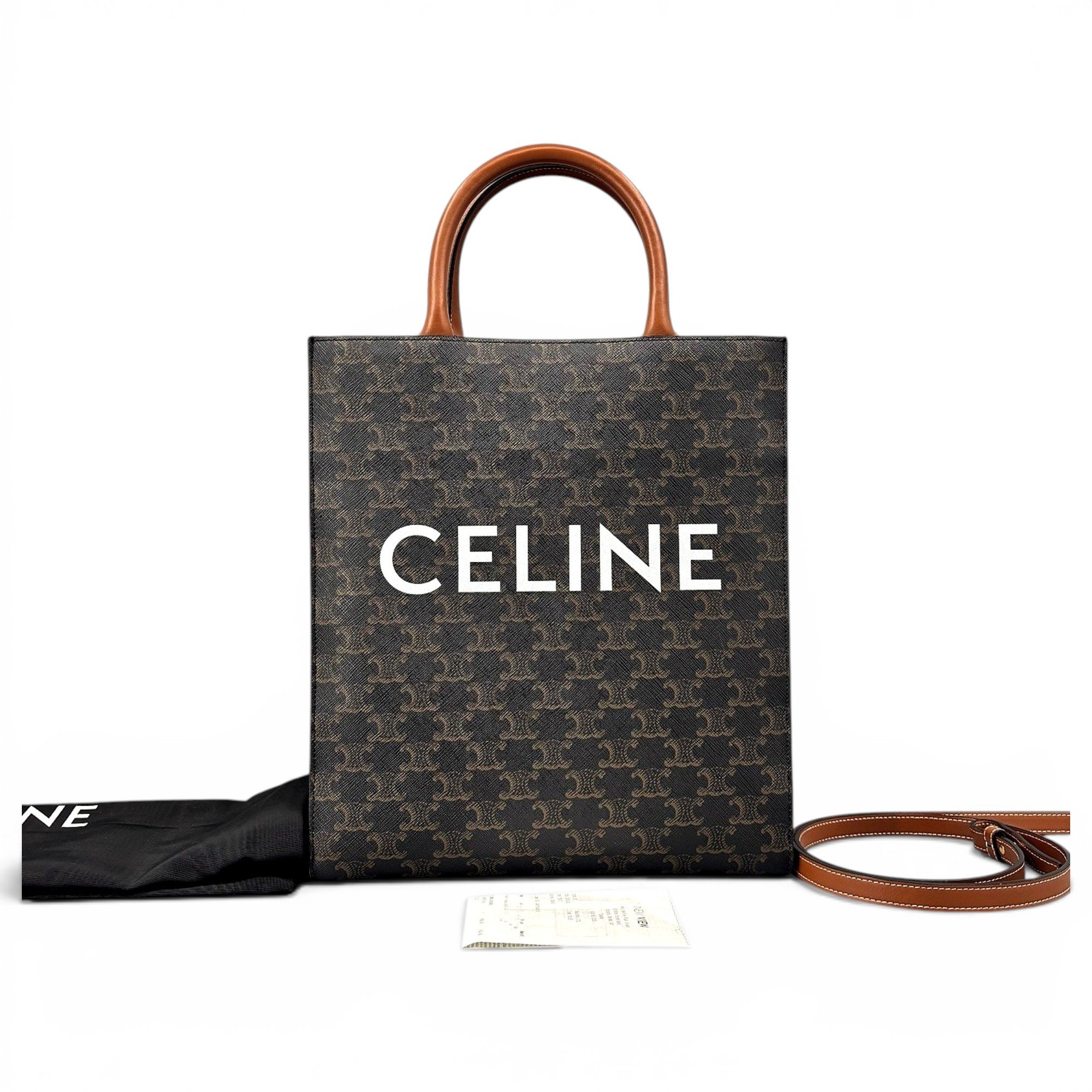 Cabas Vertical leather tote
