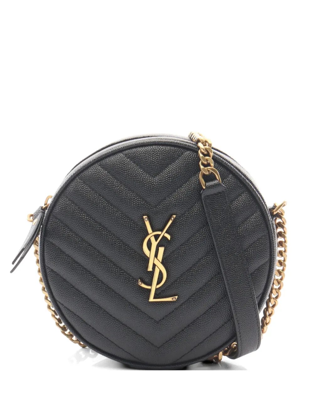 Vinyl quilted leather cross body bag