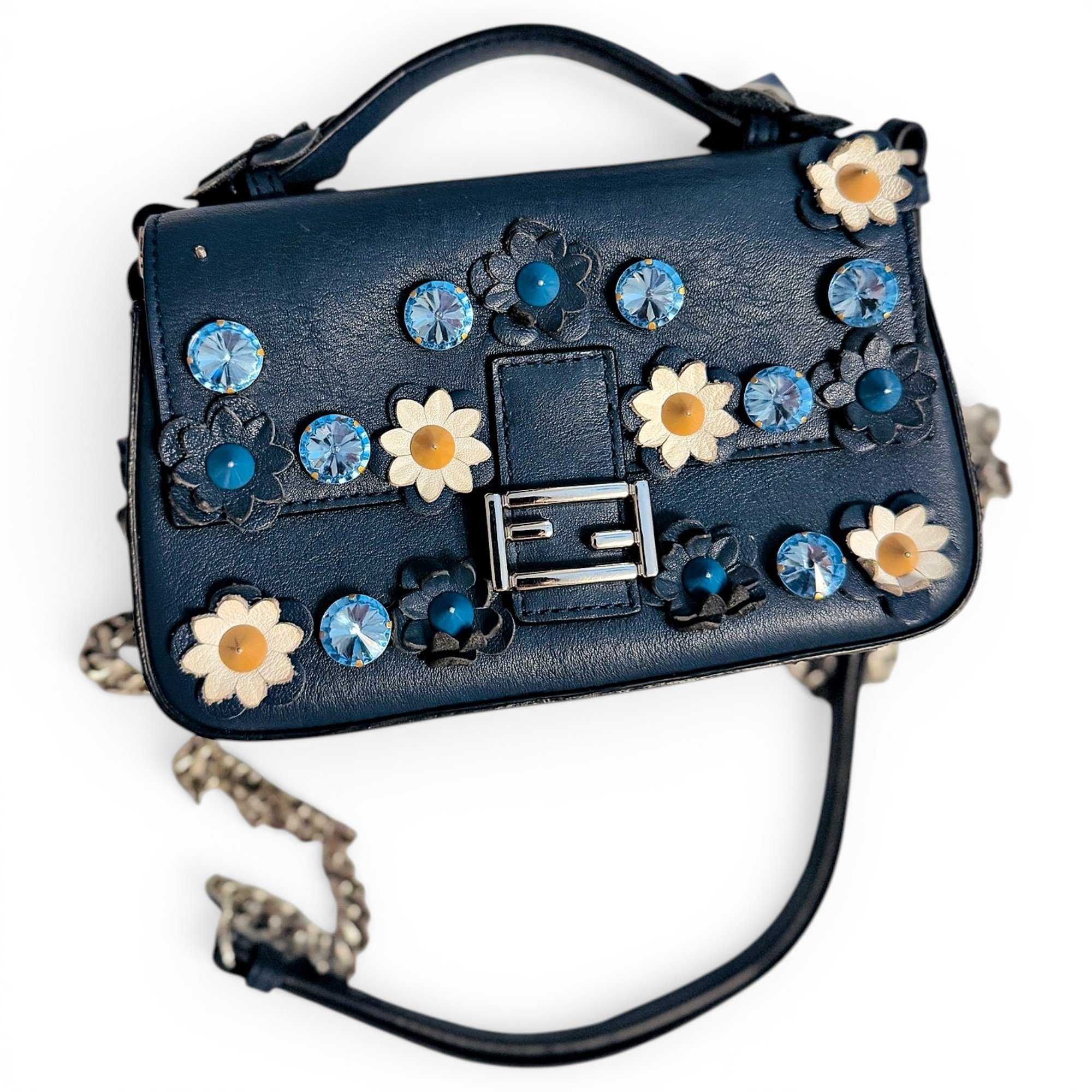 Baguette leather handbag