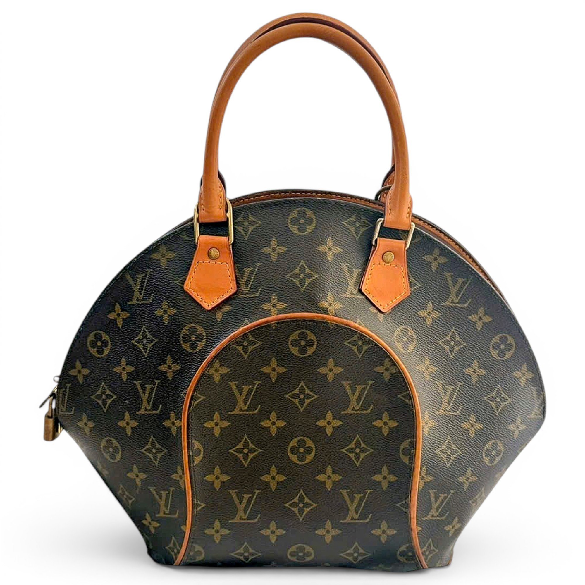 Ellipse leather handbag