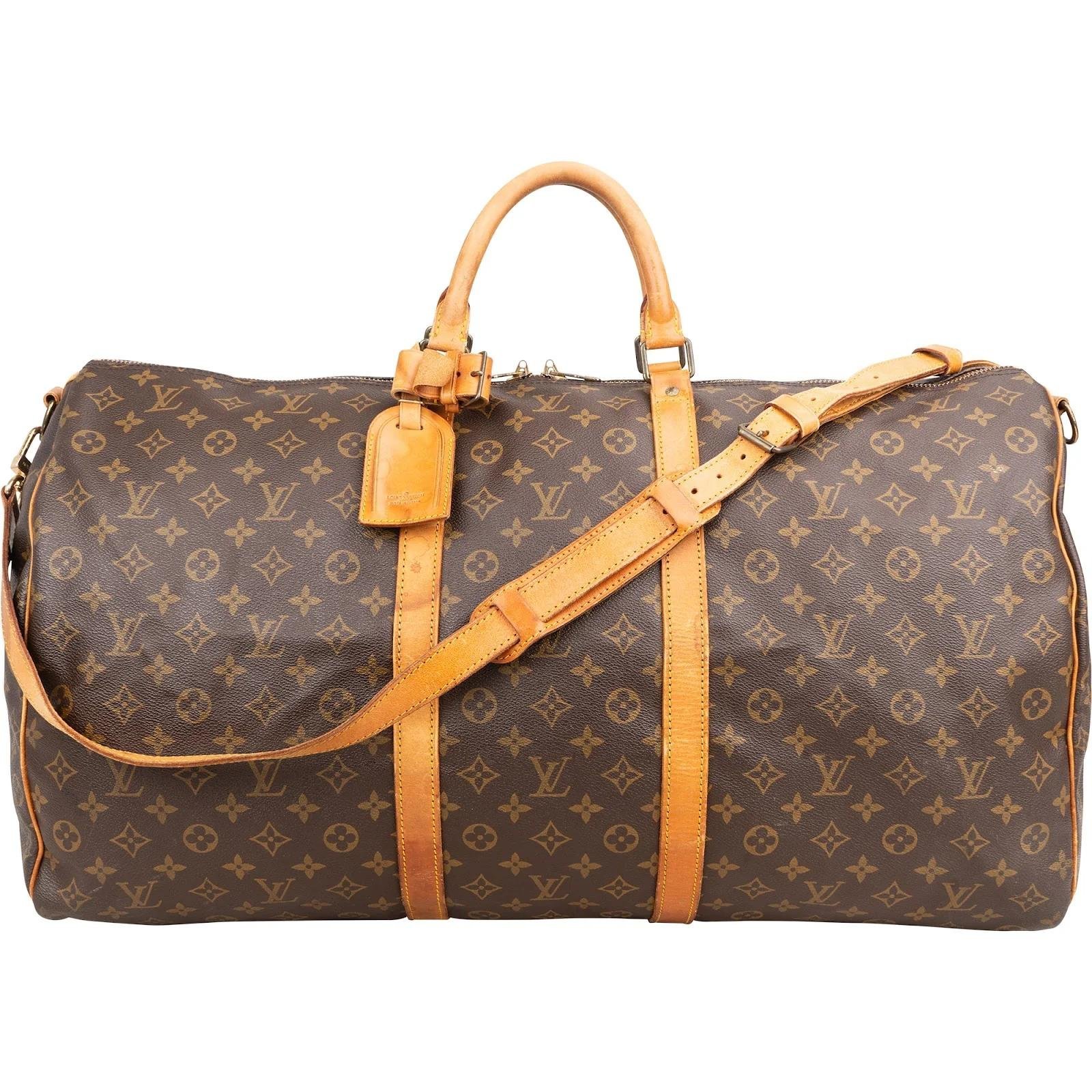 Keepall leather travel bag