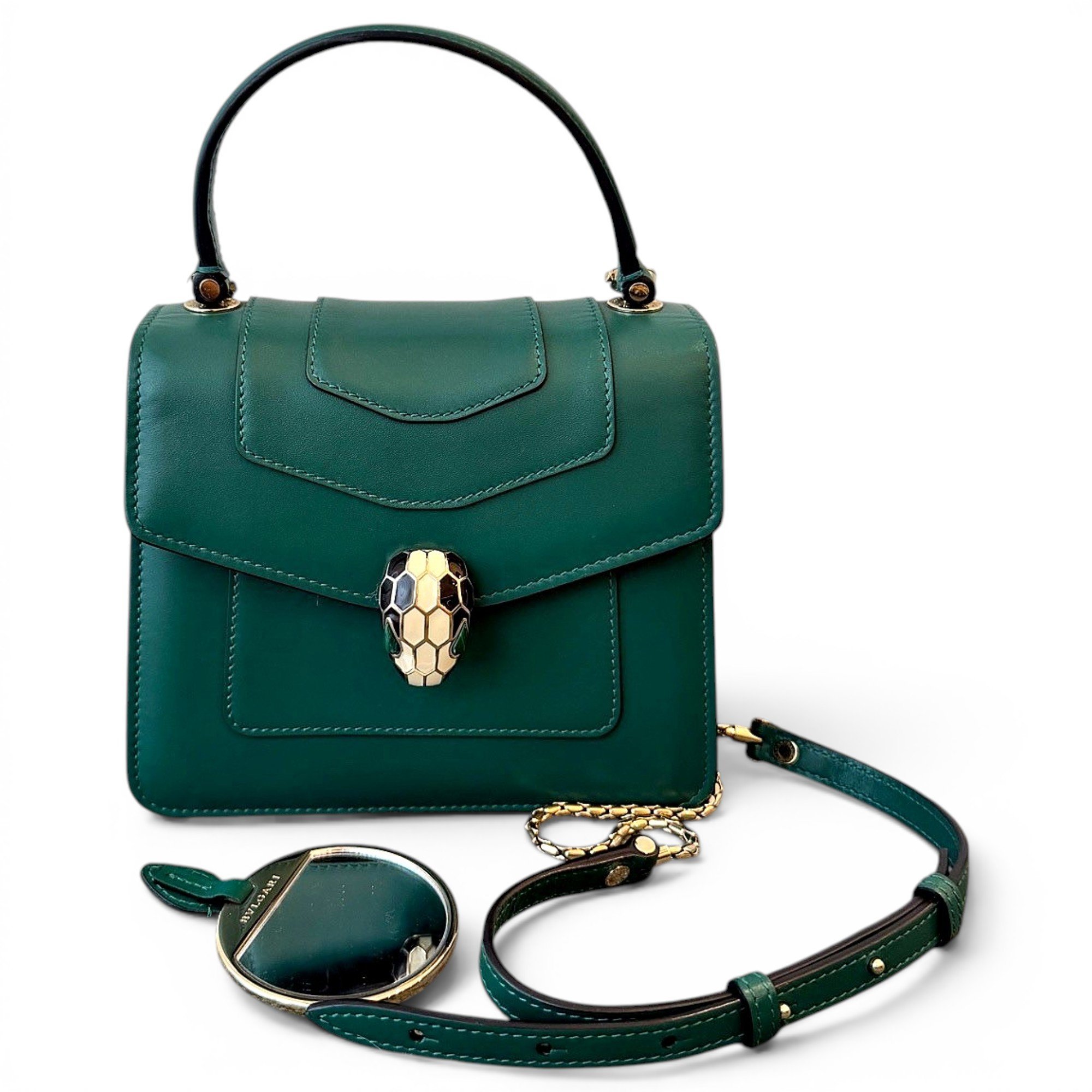 Bvlgari Serpenti leather handbag