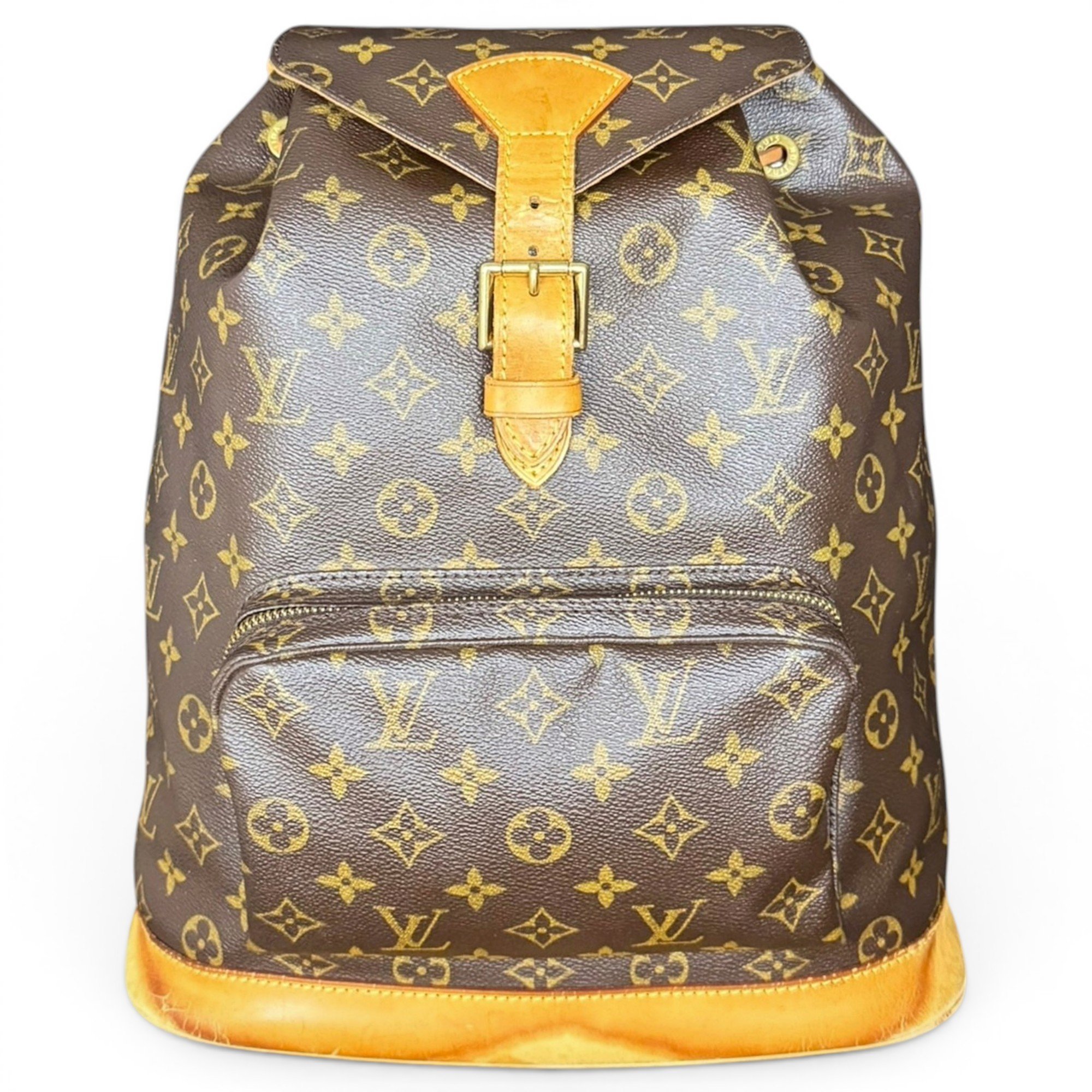 Montsouris Vintage leather backpack