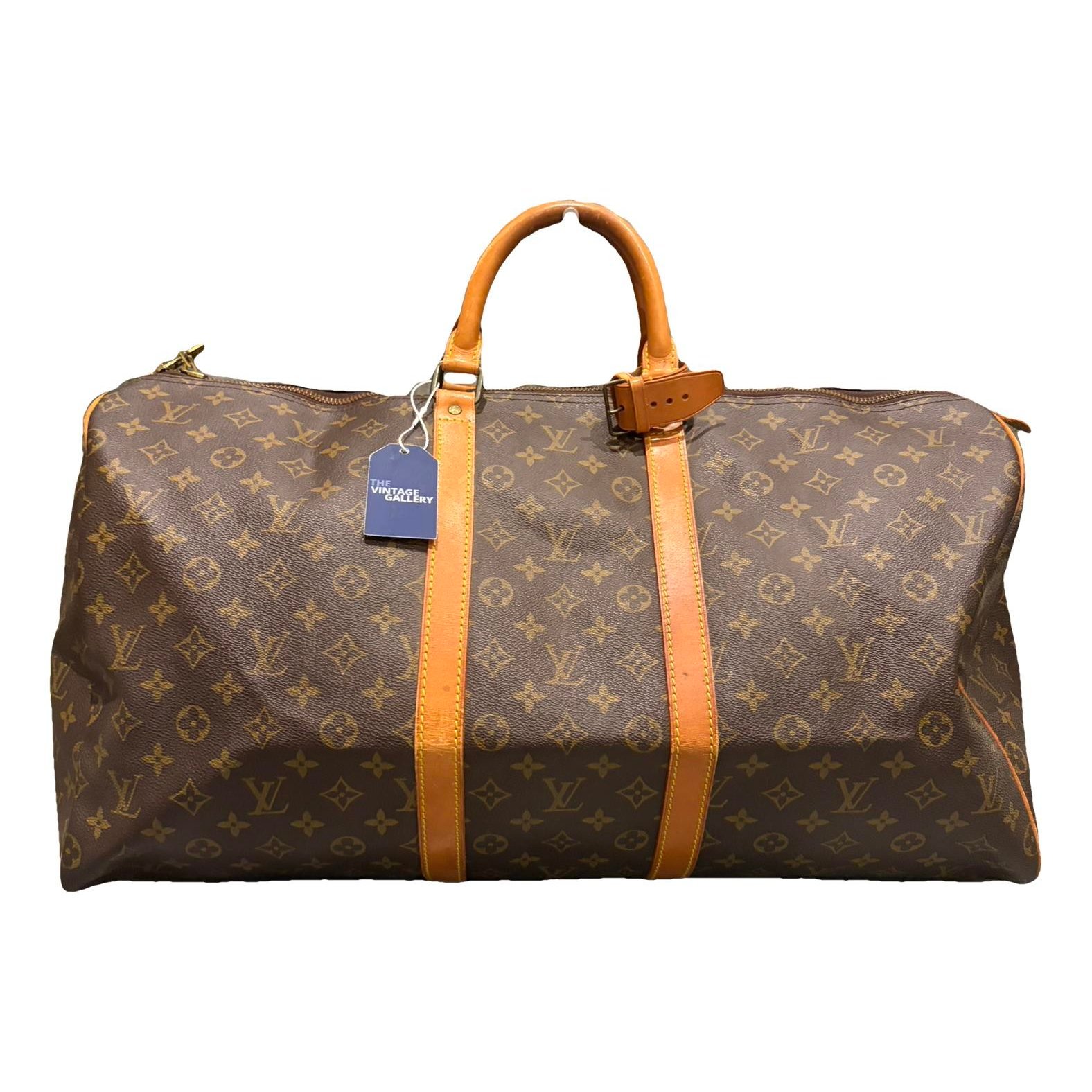 Keepall leather travel bag