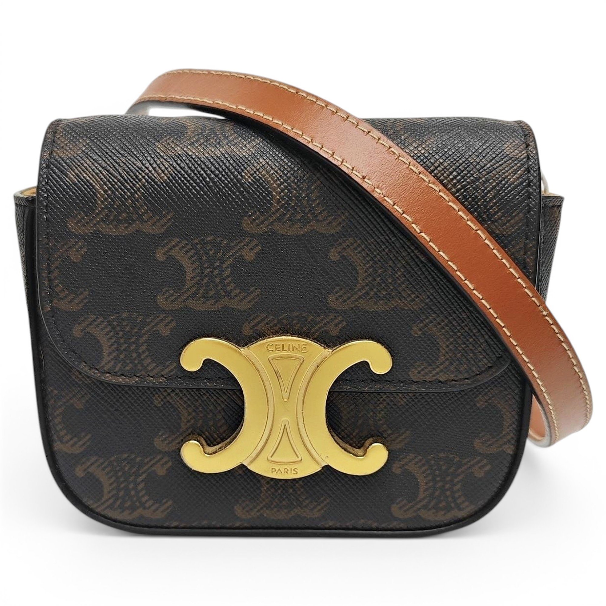 Celine Triomphe leather handbag