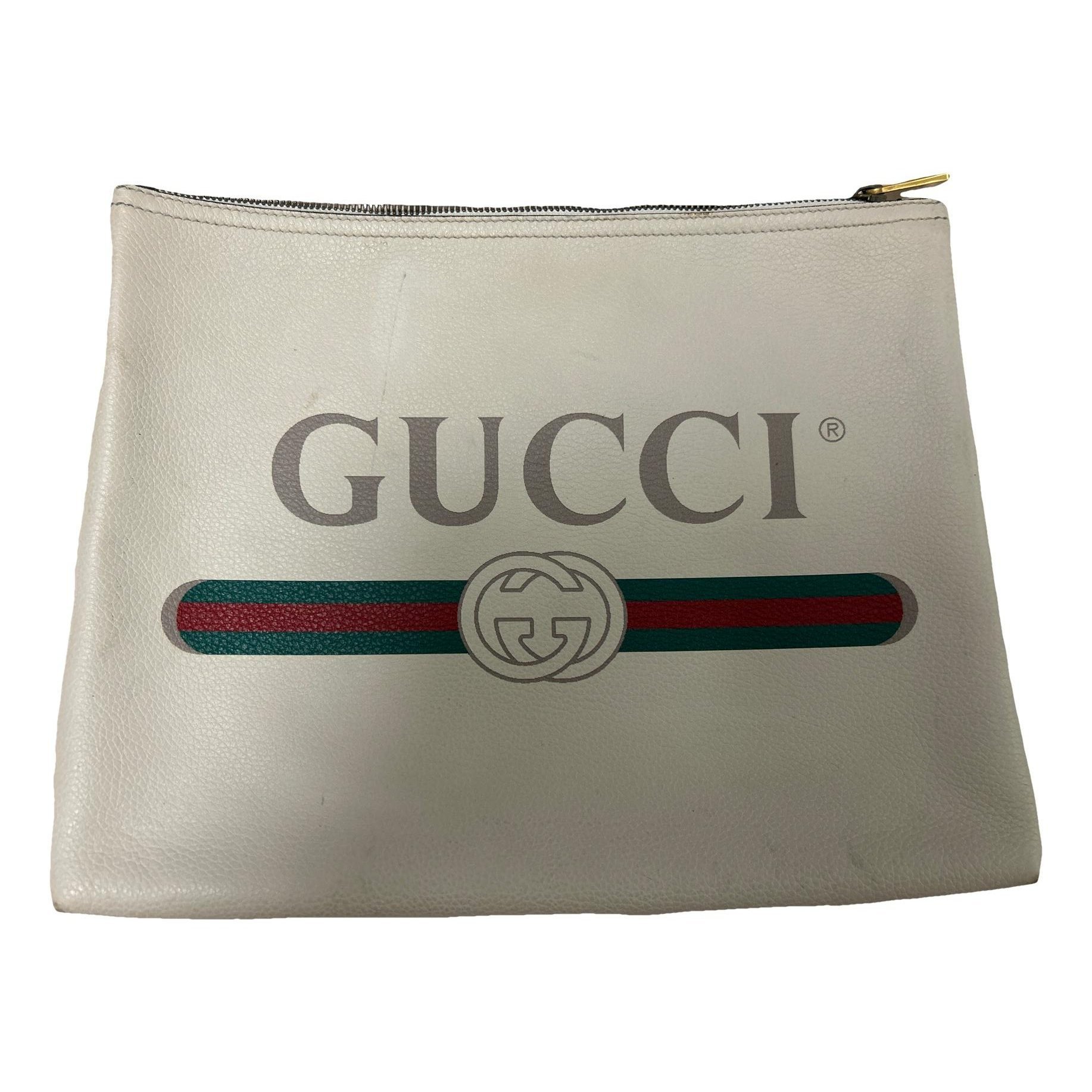 Leather clutch bag