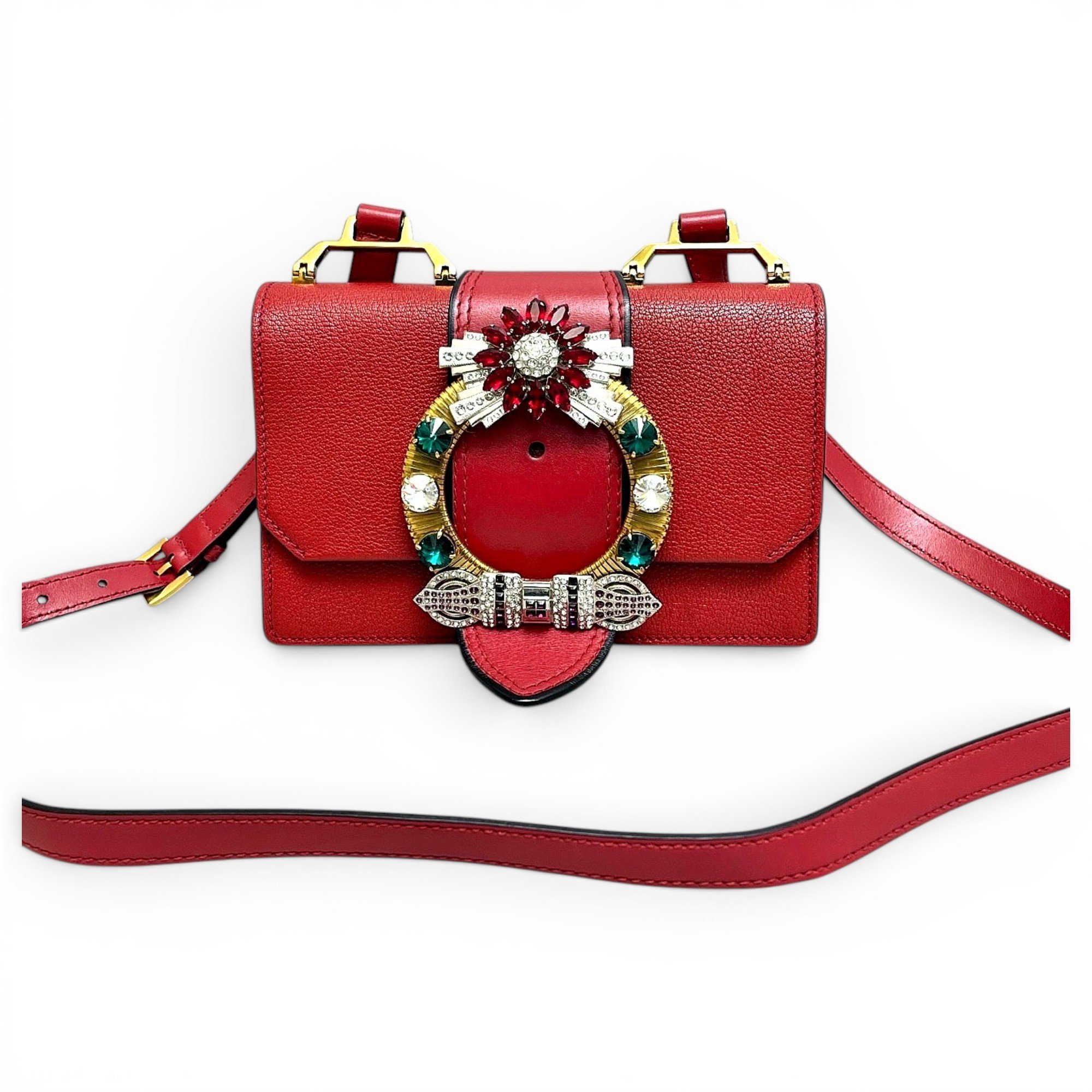 Miu Lady leather handbag