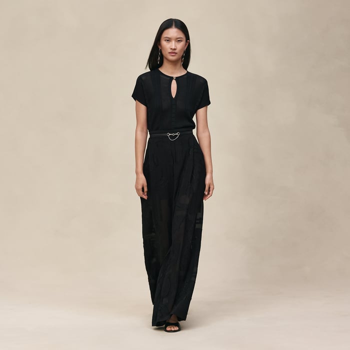 Noir "En Desordre Fils Coupes" Pants