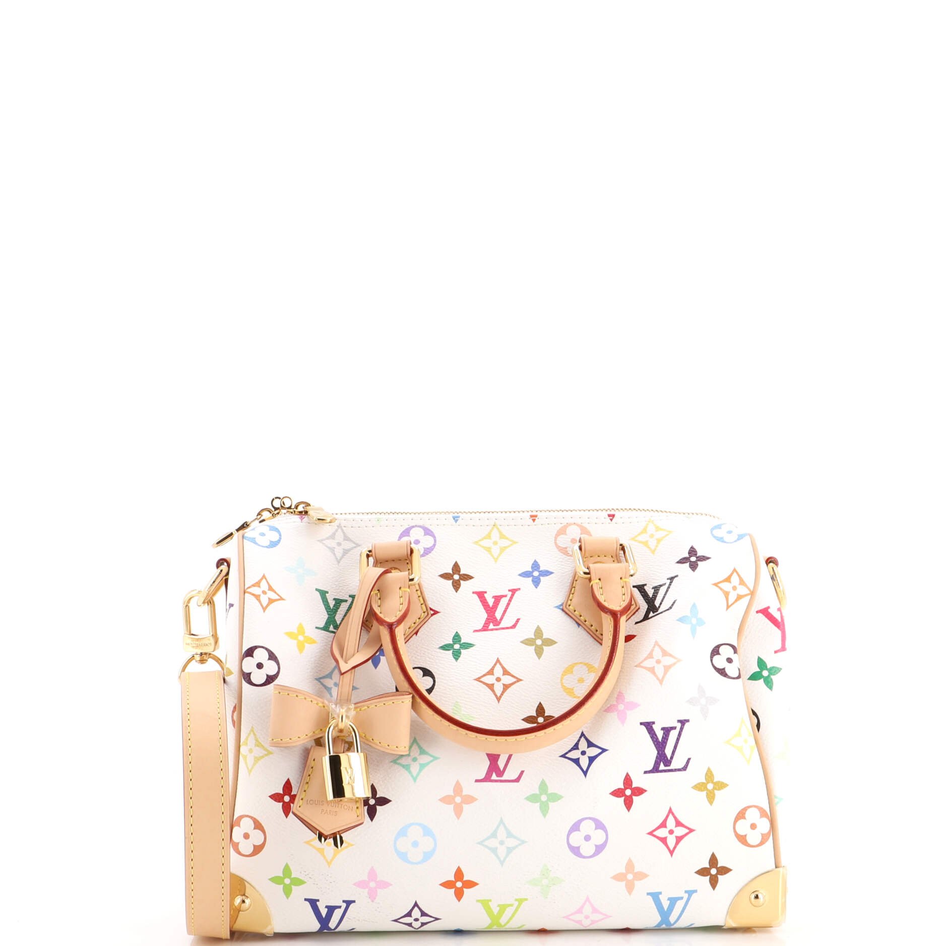 x Takashi Murakami Speedy Soft Bandouliere Bag Monogram Multicolor 25