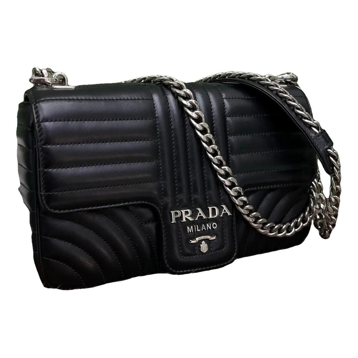 Diagramme leather handbag