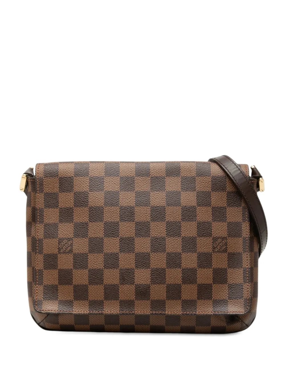 2003 Damier Ebene Musette Tango Short Strap shoulder bag