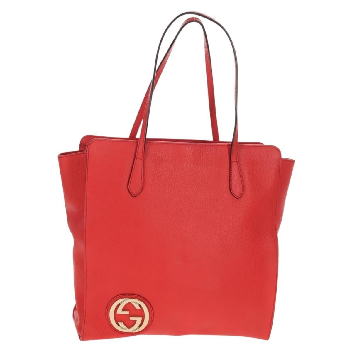Interlocking leather handbag