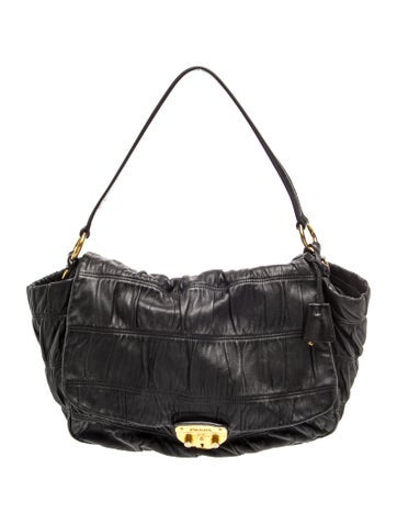 Prada Nappa Gaufre Leather Shoulder Bag