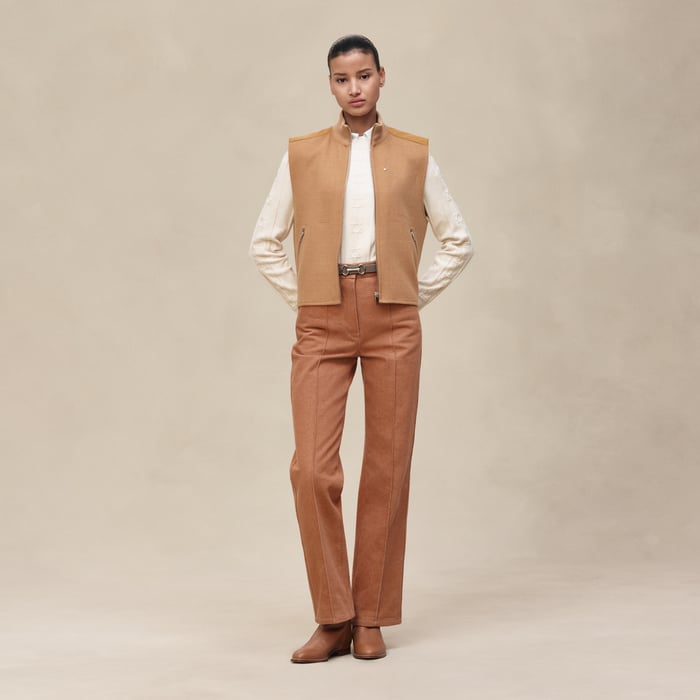 Beige Blond "Chaine d'Ancre" Sleeveless Vest