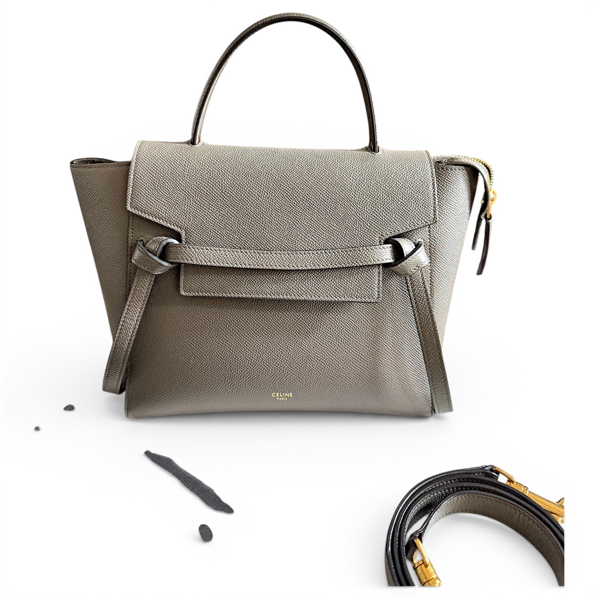 Belt leather handbag