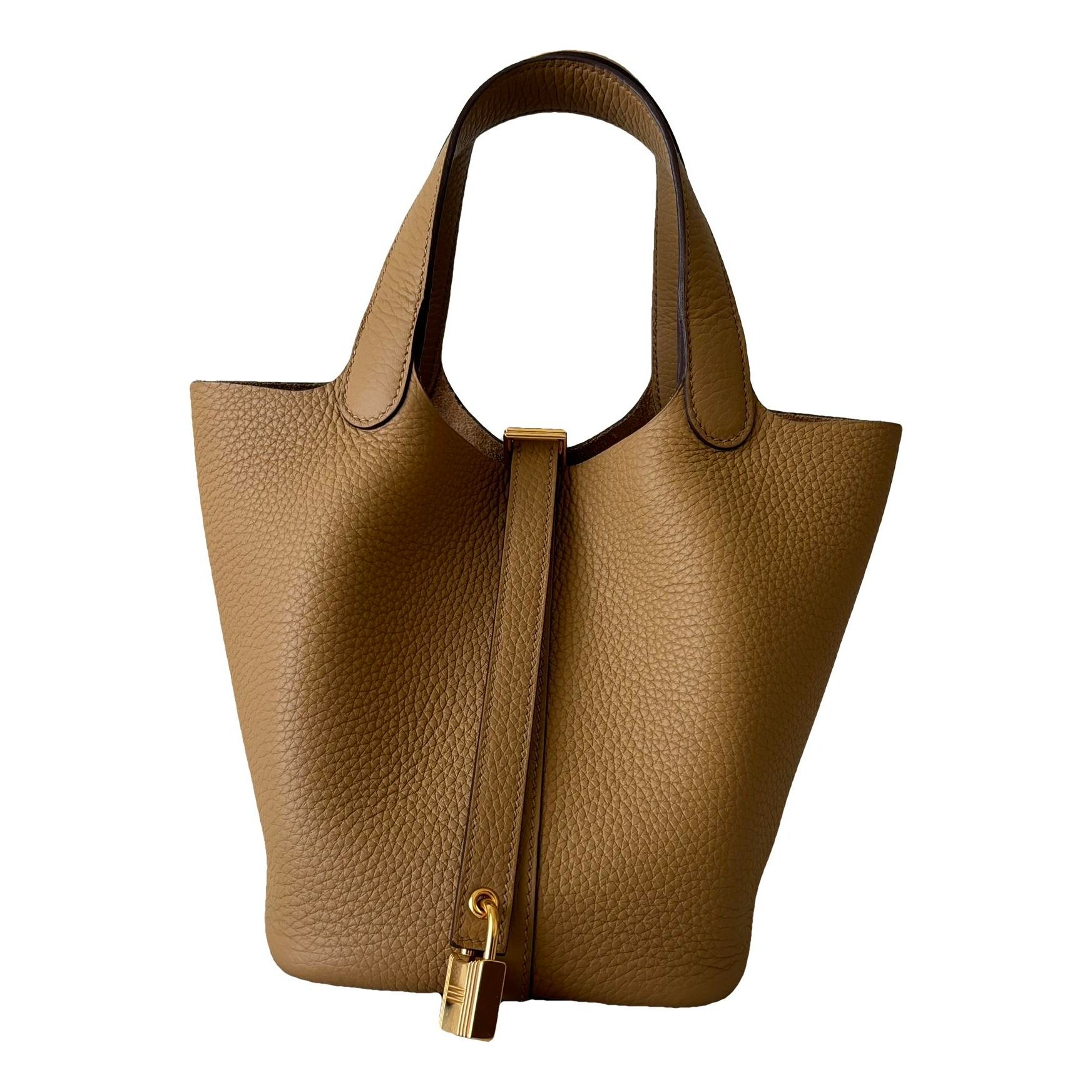 Picotin leather tote