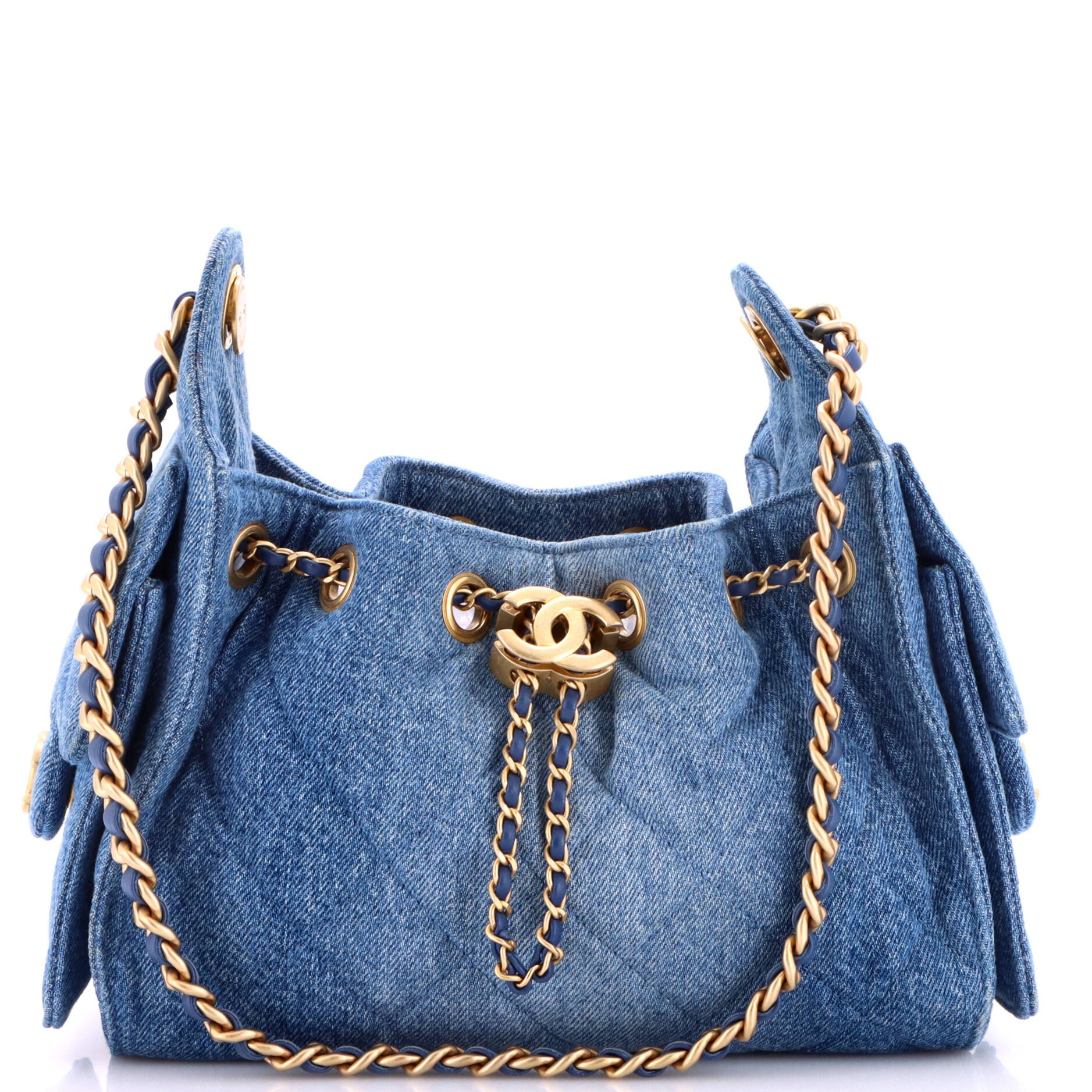 25 Hobo Bag Quilted Denim Mini