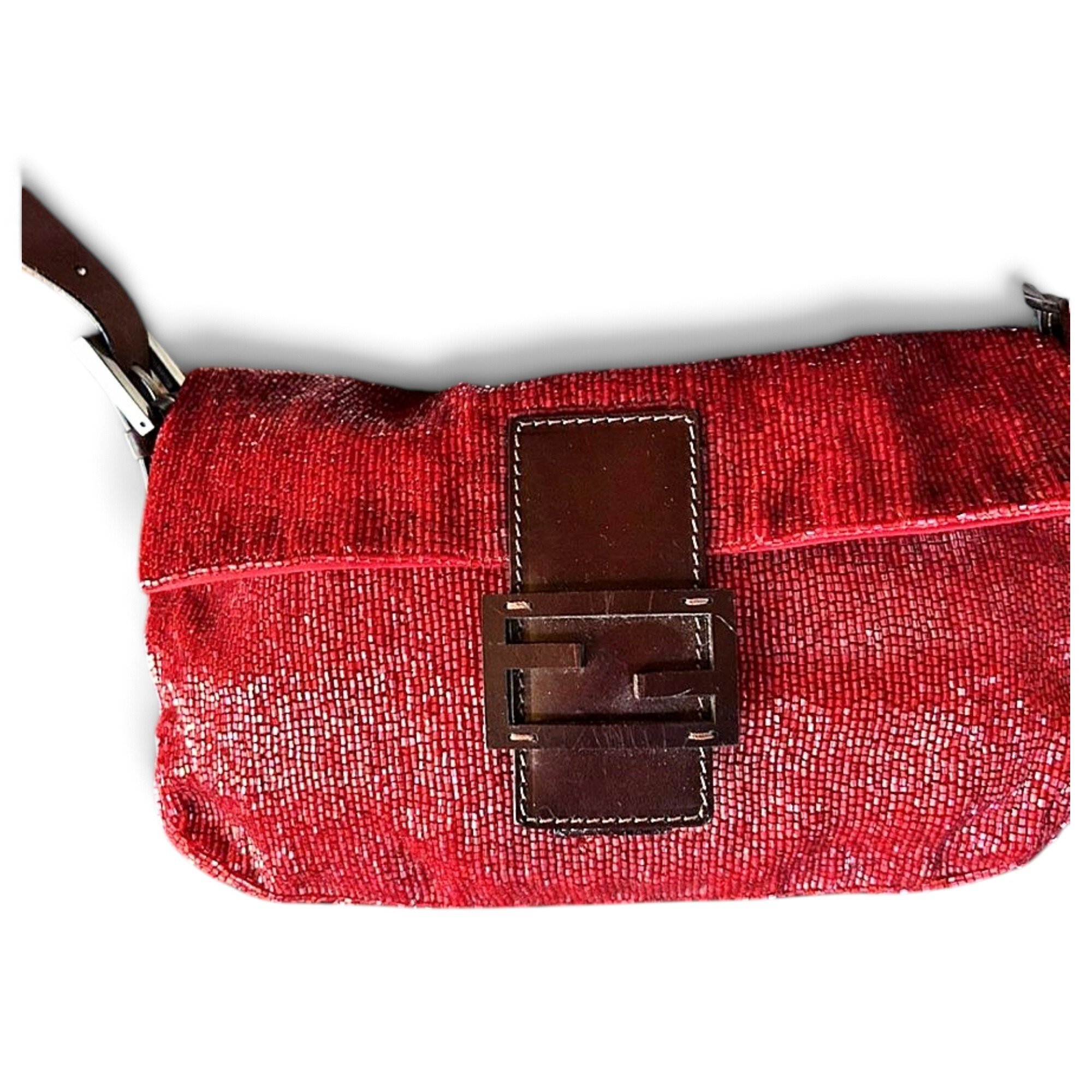 Baguette silk handbag