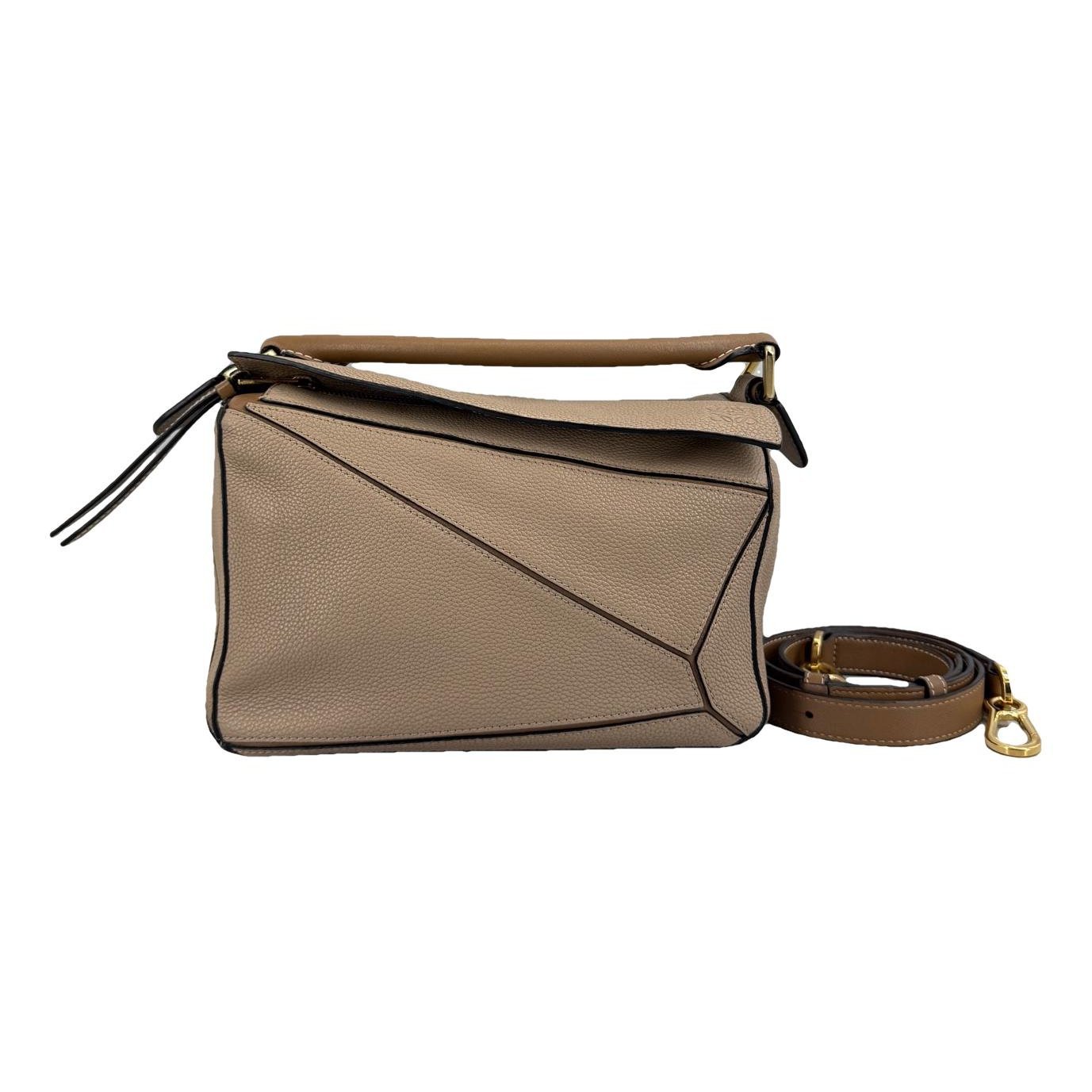 Puzzle leather crossbody bag