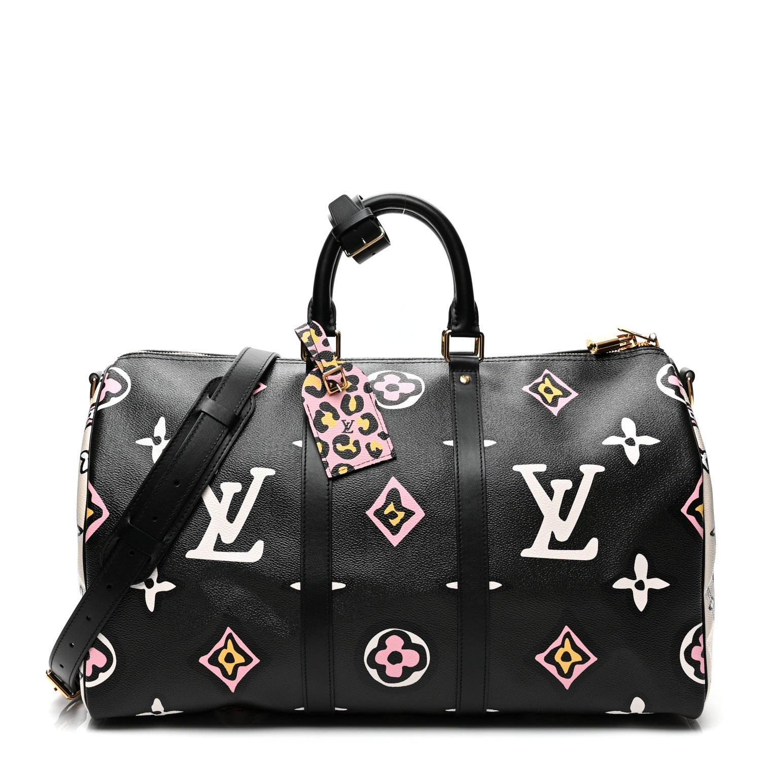 Louis Vuitton Monogram Giant Wild At Heart Keepall Bandouliere 45 Black