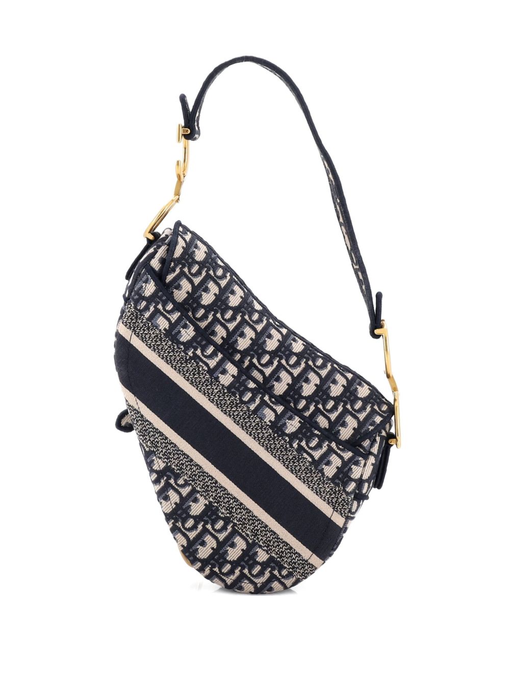 Dior Saddle Handbag Logo Embroidered Oblique Canvas Medium shoulder bag