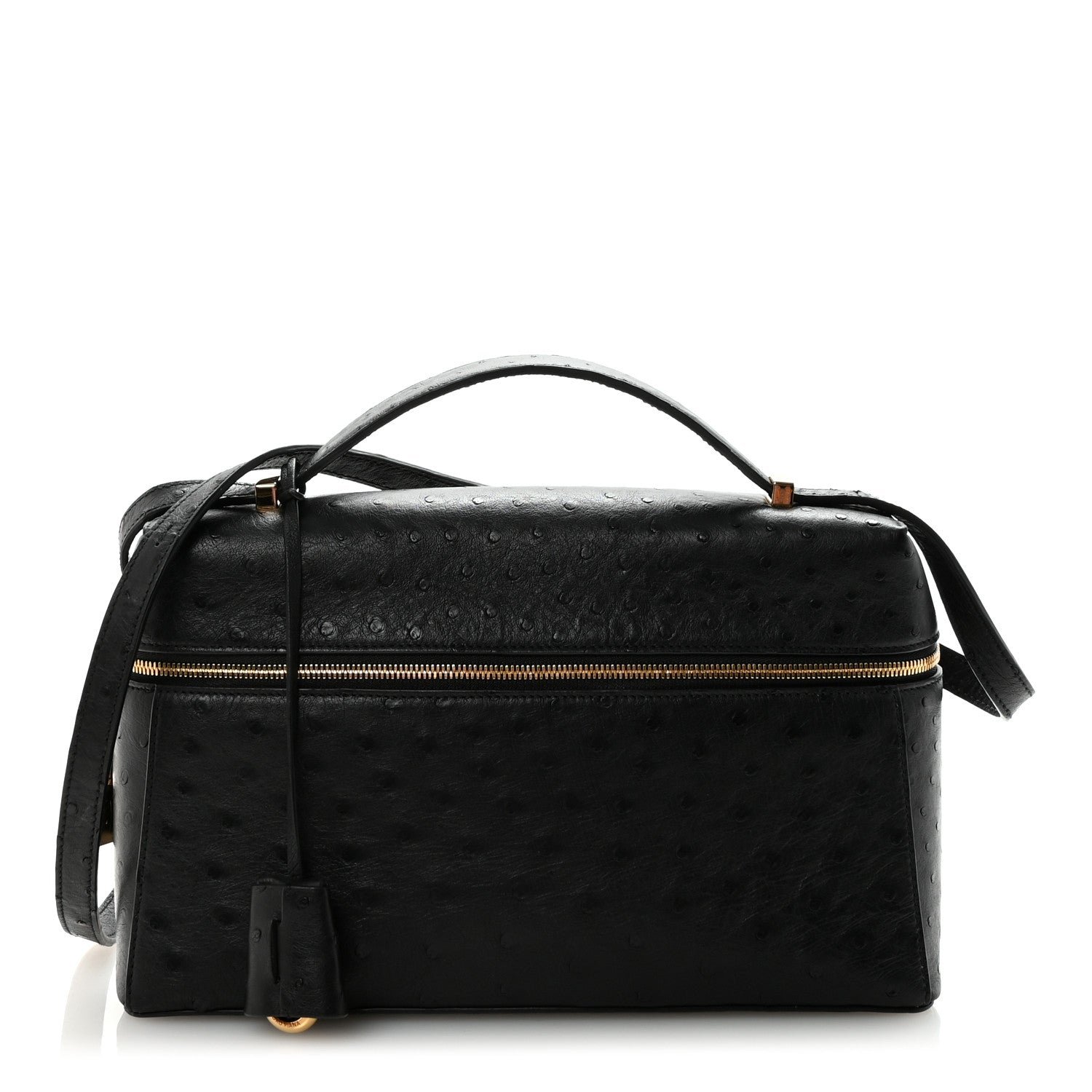 Loro Piana Ostrich Extra Bag L27 Black